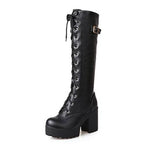 Lucy's© Women's Lace - Up Knee High Techwear Boots - ATLAS 1