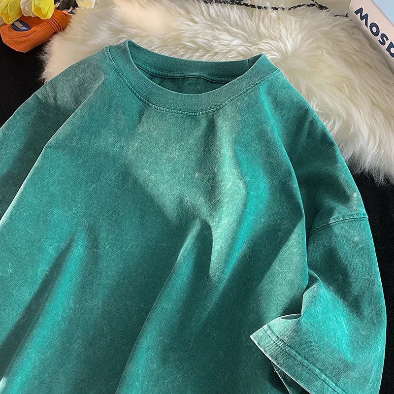 Luxury Streetwear Oversized Acid Wash Tee - ATLAS 1