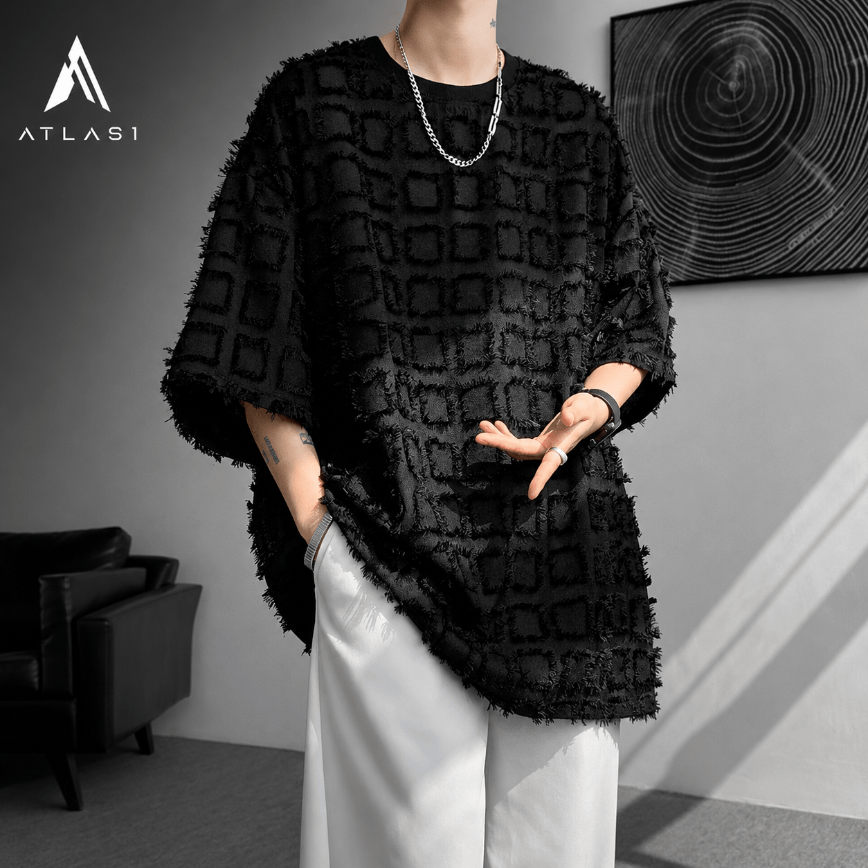 Men Basic Loose Korean Style T-Shirt - ATLAS 1