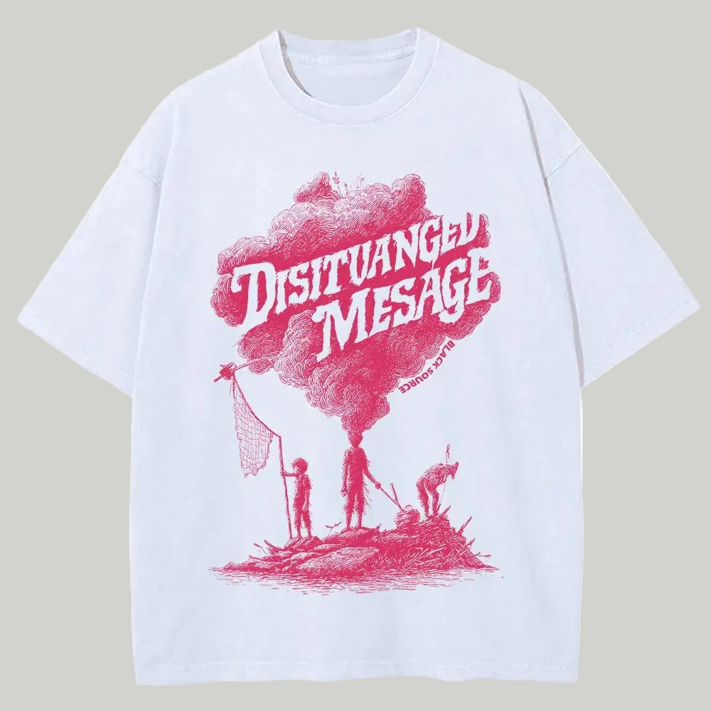 Men Casual Cat Cartoon Oversized T-Shirt - ATLAS 1