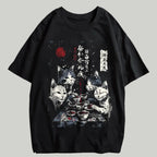 Men Casual Cat Cartoon Oversized T-Shirt - ATLAS 1