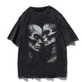 Men Casual Cat Cartoon Oversized T-Shirt - ATLAS 1