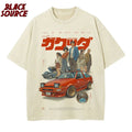 Men Casual Cat Cartoon Oversized T-Shirt - ATLAS 1