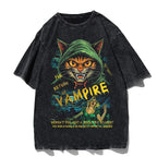 Men Casual Cat Cartoon Oversized T-Shirt - ATLAS 1