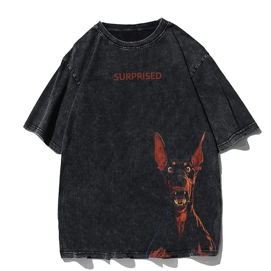 Men Casual Cat Cartoon Oversized T-Shirt - ATLAS 1