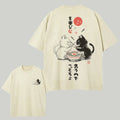 Men Casual Cat Cartoon Oversized T-Shirt - ATLAS 1