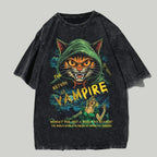Men Casual Cat Cartoon Oversized T-Shirt - ATLAS 1