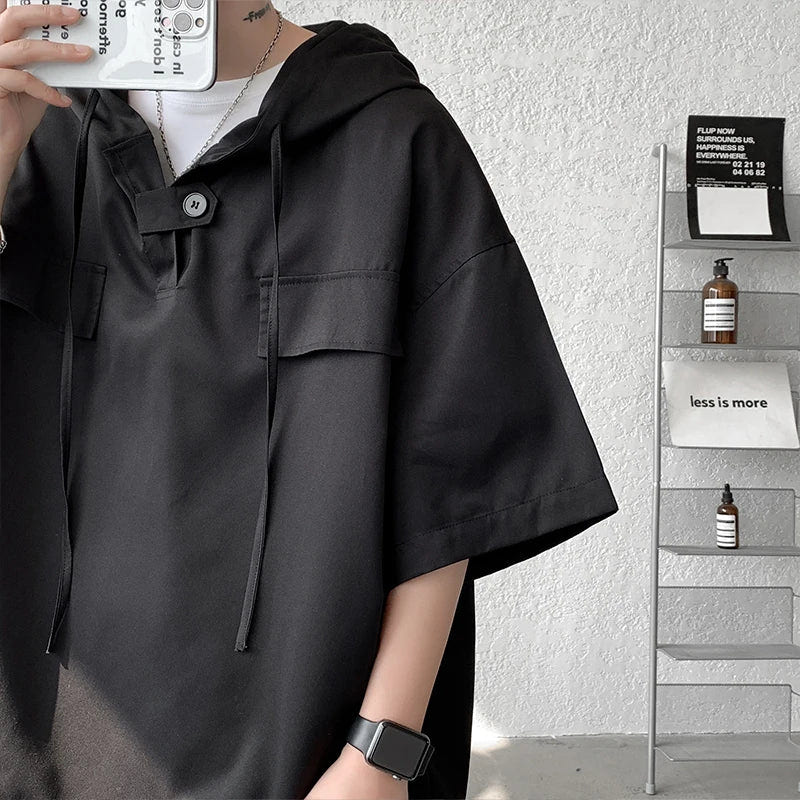 Men Casual Hooded Half Sleeve T-Shirt - ATLAS 1