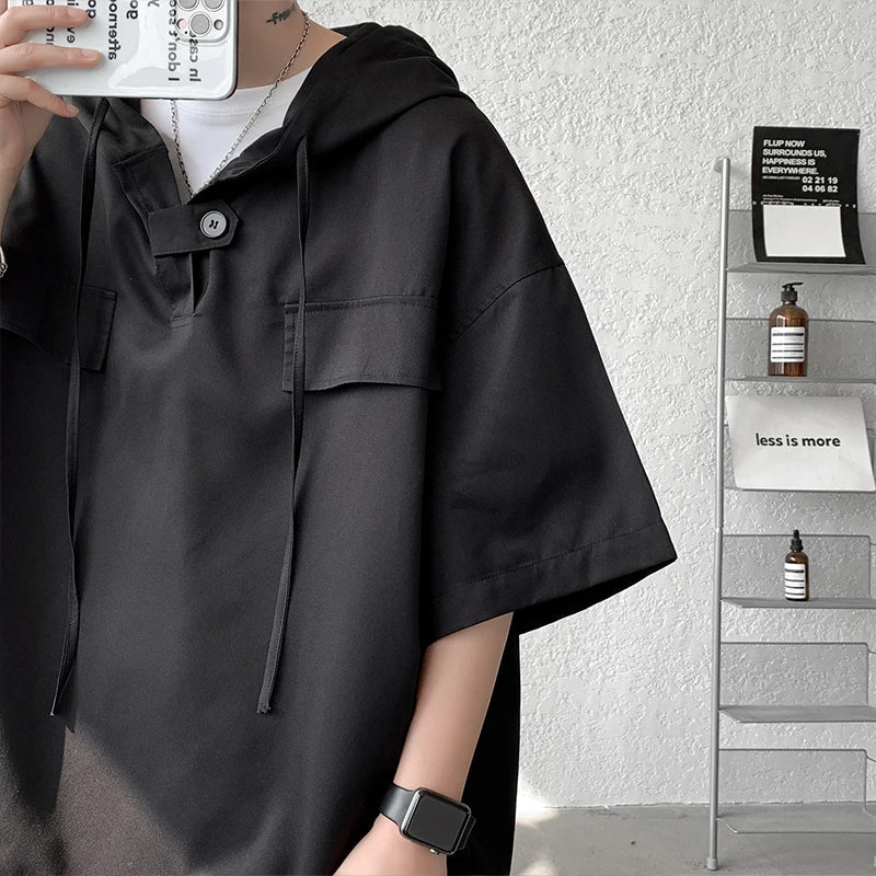 Men Casual Hooded Half Sleeve T-Shirt - ATLAS 1