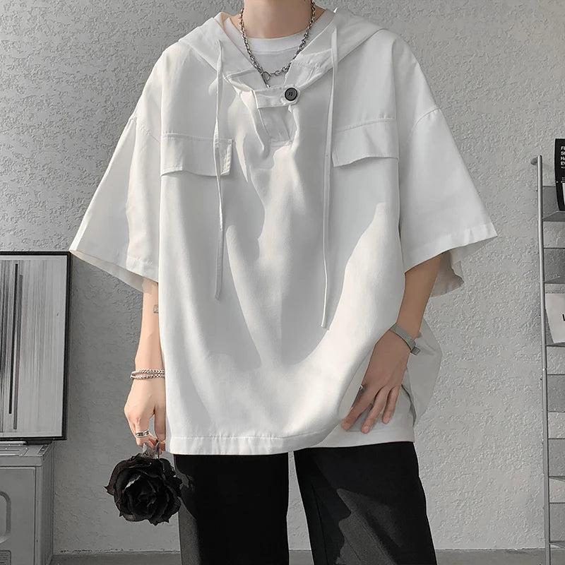 Men Casual Hooded Half Sleeve T-Shirt - ATLAS 1