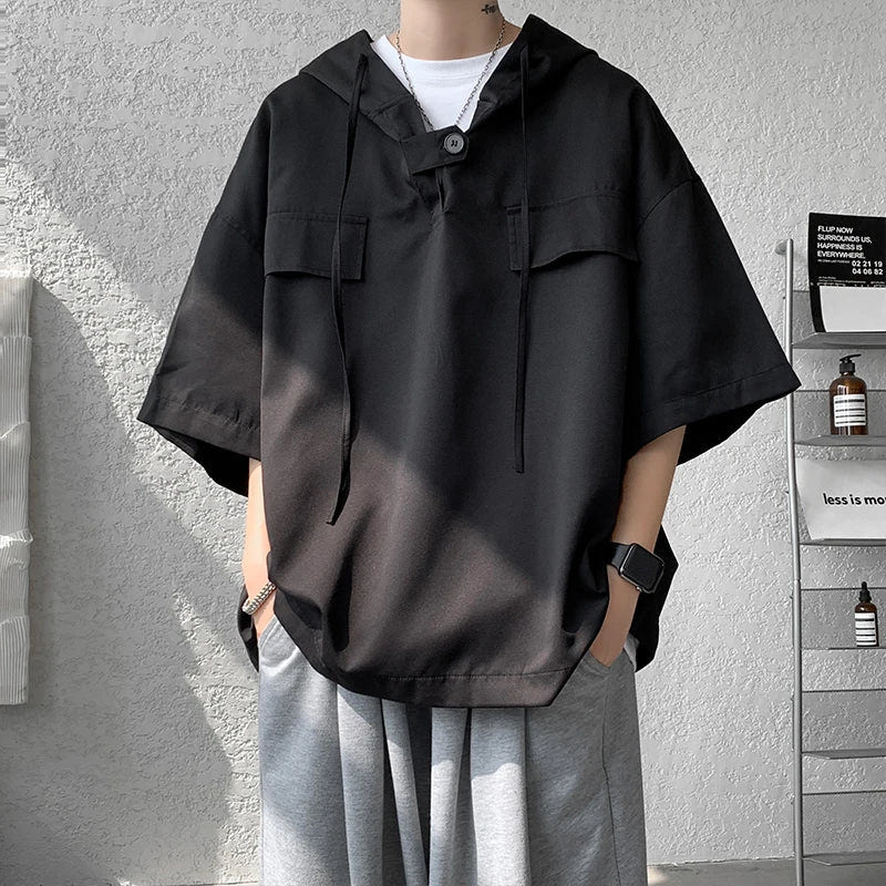 Men Casual Hooded Half Sleeve T-Shirt - ATLAS 1