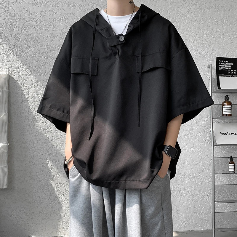 Men Casual Hooded Half Sleeve T-Shirt - ATLAS 1