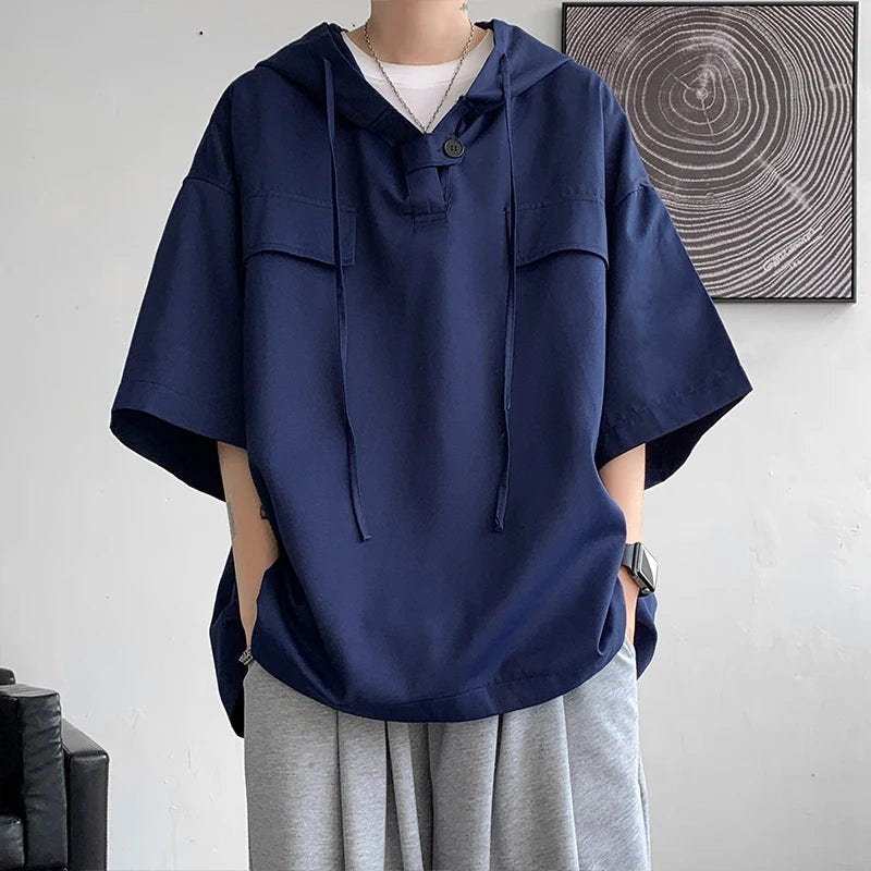 Men Casual Hooded Half Sleeve T-Shirt - ATLAS 1