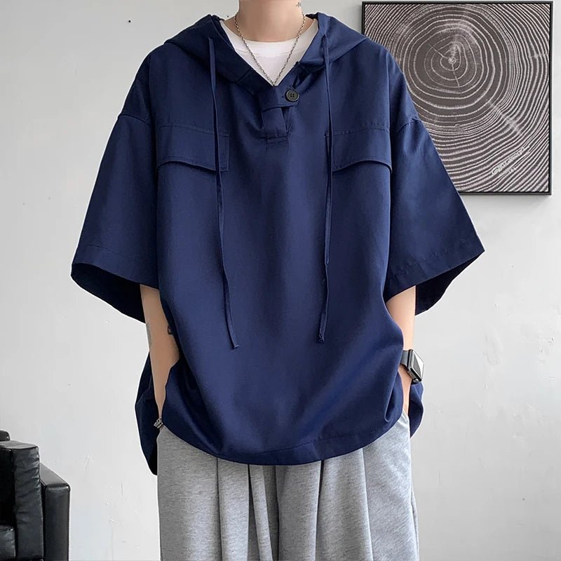 Men Casual Hooded Half Sleeve T-Shirt - ATLAS 1