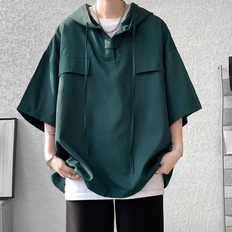 Men Casual Hooded Half Sleeve T-Shirt - ATLAS 1