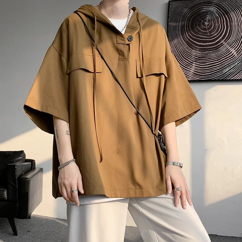 Men Casual Hooded Half Sleeve T-Shirt - ATLAS 1