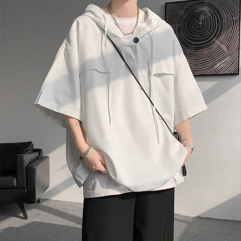 Men Casual Hooded Half Sleeve T-Shirt - ATLAS 1