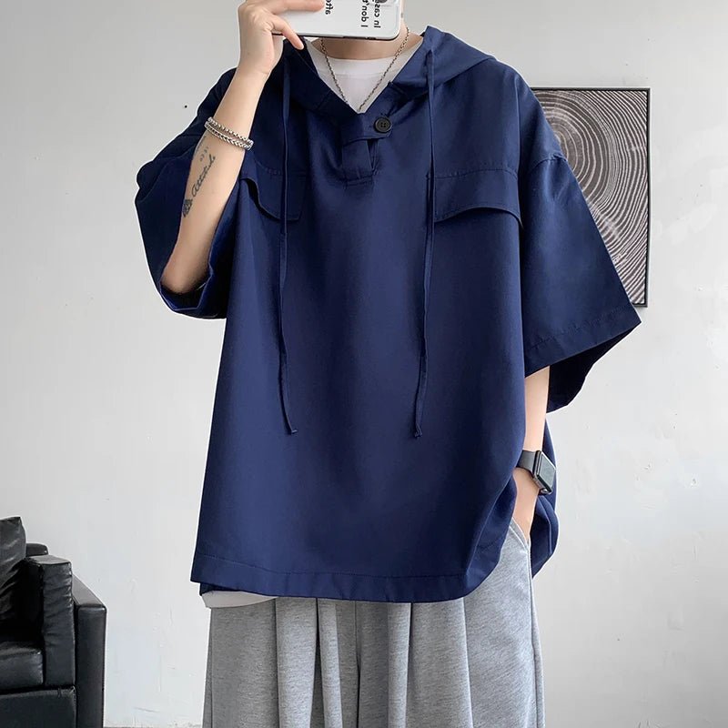Men Casual Hooded Half Sleeve T-Shirt - ATLAS 1