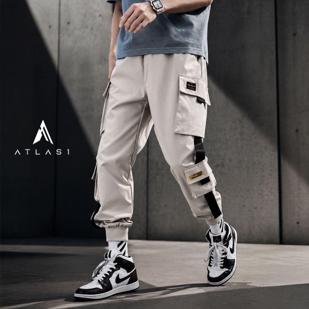 Men Casual Techwear Harem Cargo Sweatpants - ATLAS 1 - Techwear Store
