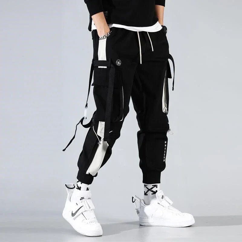 Men Elastic Waist Drawstring Cargo Pants - ATLAS 1