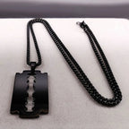 Men Gothic Razor Blade Chain Necklace - ATLAS 1 - Techwear Store