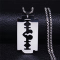 Men Gothic Razor Blade Chain Necklace - ATLAS 1 - Techwear Store