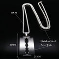 Men Gothic Razor Blade Chain Necklace - ATLAS 1 - Techwear Store