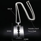 Men Gothic Razor Blade Chain Necklace - ATLAS 1 - Techwear Store