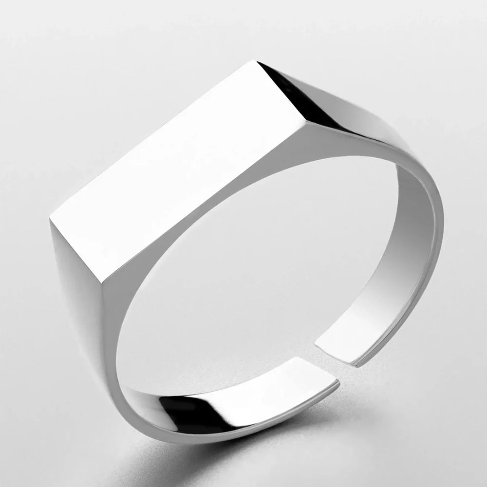 Men Minimalist Gold Plated Stainless Steel Ring - ATLAS 1