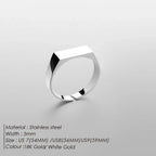 Men Minimalist Gold Plated Stainless Steel Ring - ATLAS 1