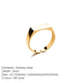 Men Minimalist Gold Plated Stainless Steel Ring - ATLAS 1