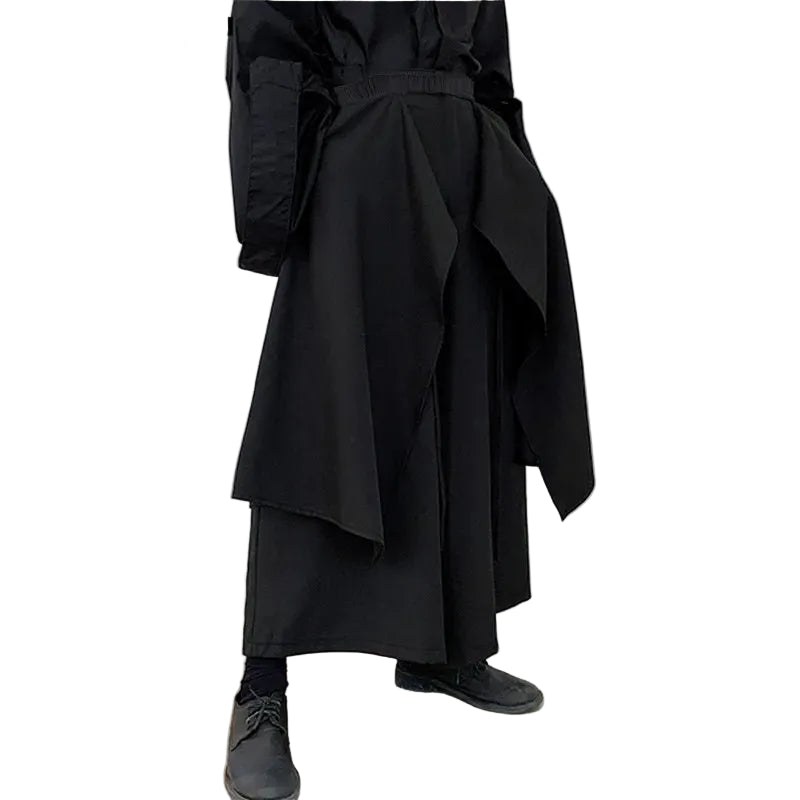 Men Punk Style Irregular Wide Pants - ATLAS 1