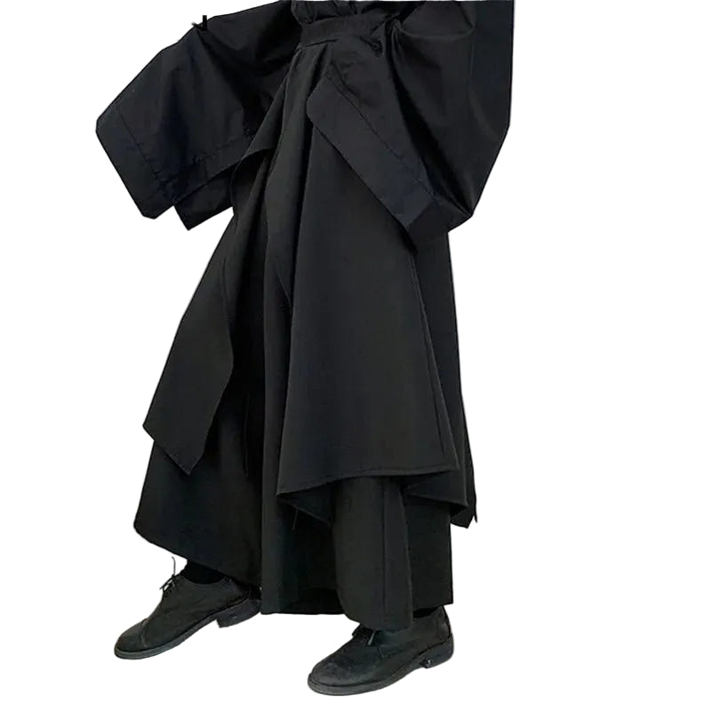 Men Punk Style Irregular Wide Pants - ATLAS 1