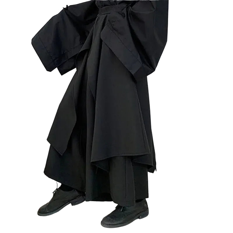 Men Punk Style Irregular Wide Pants - ATLAS 1