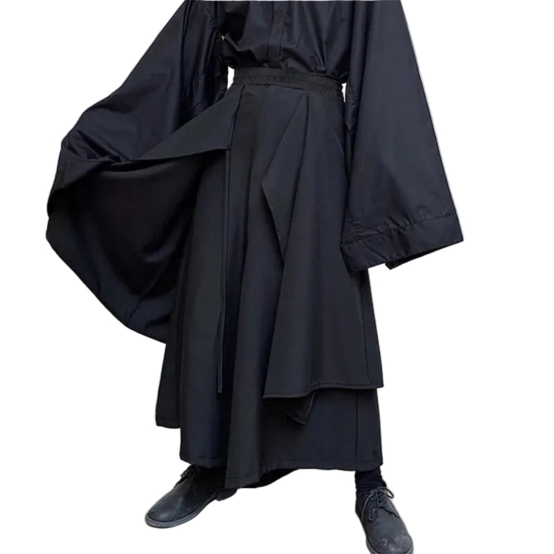 Men Punk Style Irregular Wide Pants - ATLAS 1
