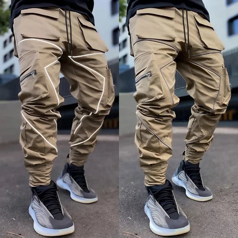 Men Reflective Cargo Joggers Streetwear Sports Pants - ATLAS 1 - Techwear Store