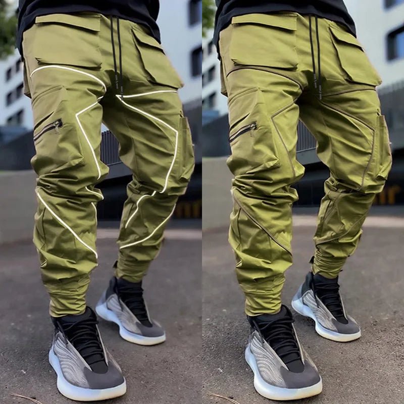 Men Reflective Cargo Joggers Streetwear Sports Pants - ATLAS 1 - Techwear Store
