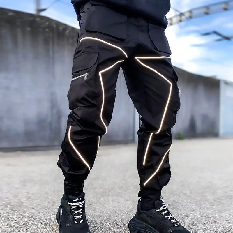 Men Reflective Cargo Joggers Streetwear Sports Pants - ATLAS 1 - Techwear Store