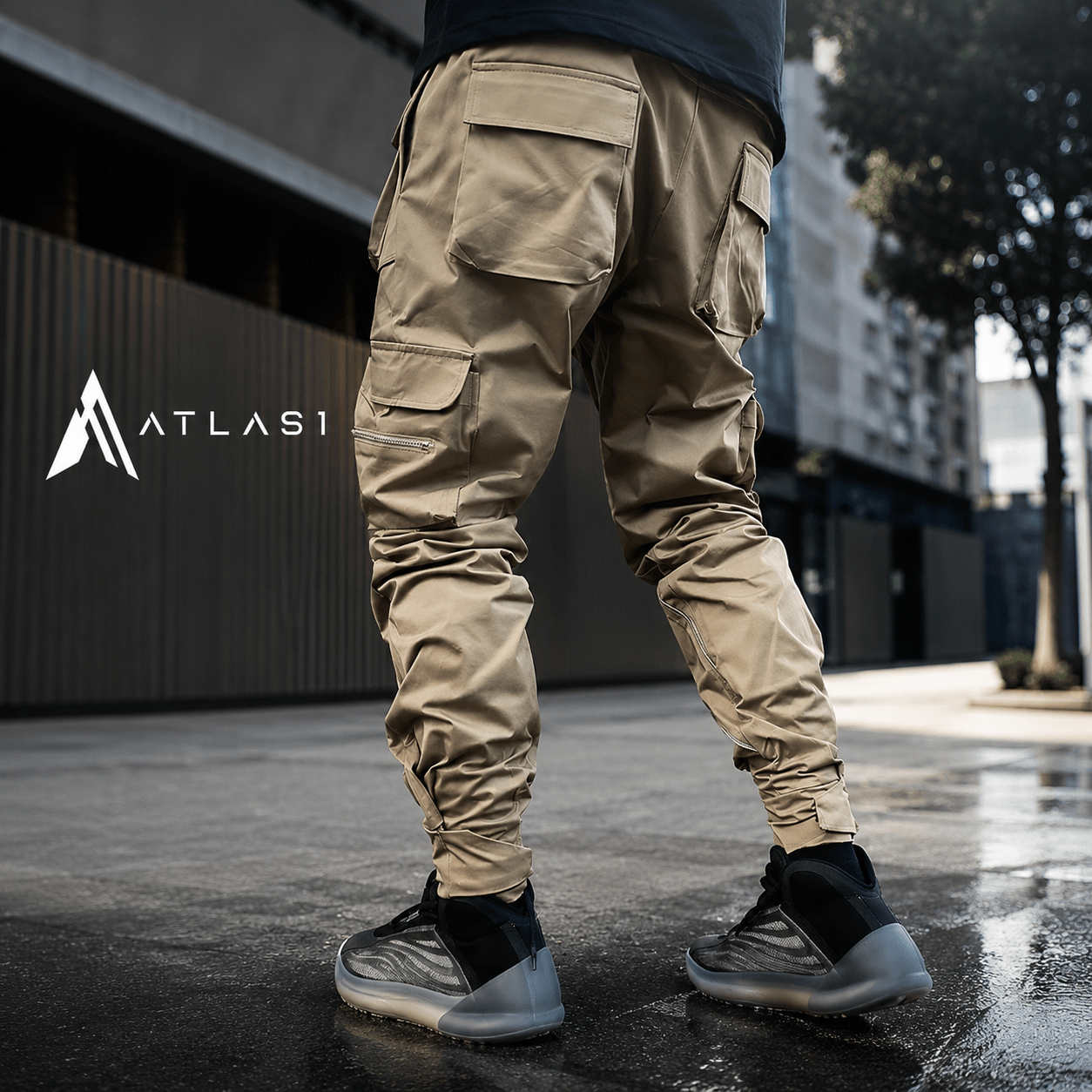 Men Reflective Cargo Joggers Streetwear Sports Pants - ATLAS 1