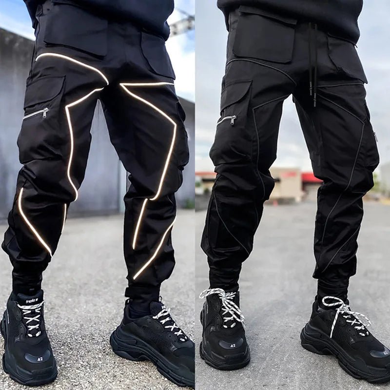 Men Reflective Cargo Joggers Streetwear Sports Pants - ATLAS 1 - Techwear Store