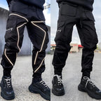 Men Reflective Cargo Joggers Streetwear Sports Pants - ATLAS 1 - Techwear Store