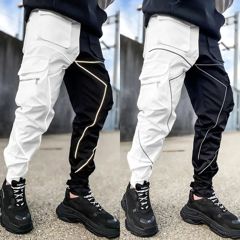 Men Reflective Cargo Joggers Streetwear Sports Pants - ATLAS 1 - Techwear Store