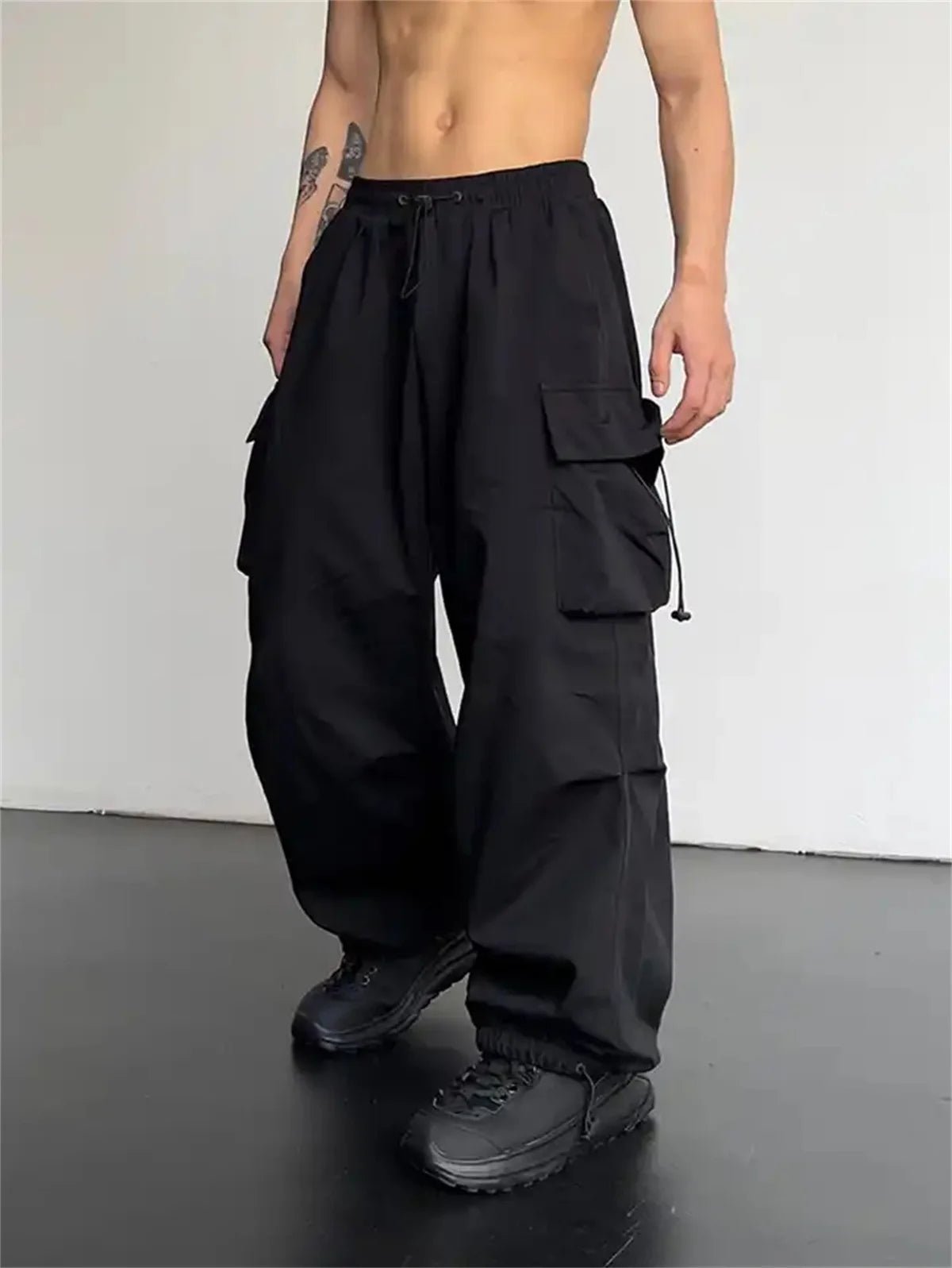 Men Streetwear Multi Pocket Cargo Sweatpants - ATLAS 1
