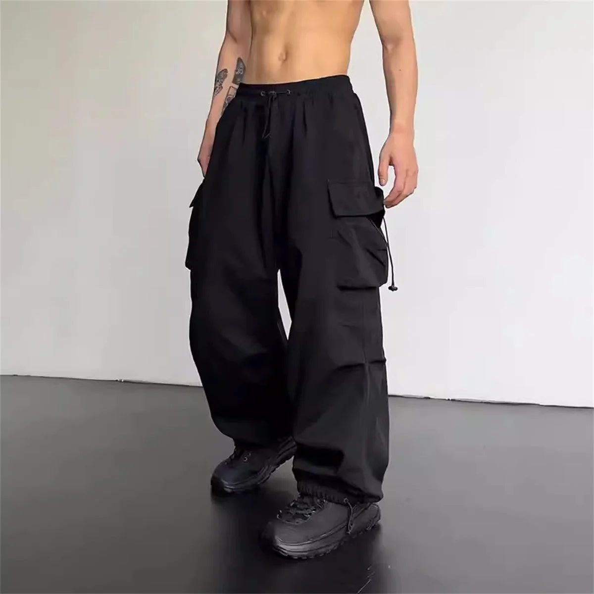 Men Streetwear Multi Pocket Cargo Sweatpants - ATLAS 1