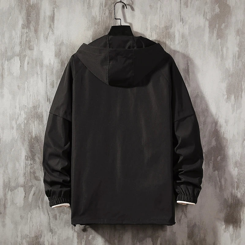 Men Streetwear Windbreaker Hip Hop Jacket — Lightweight construction for everyday wear