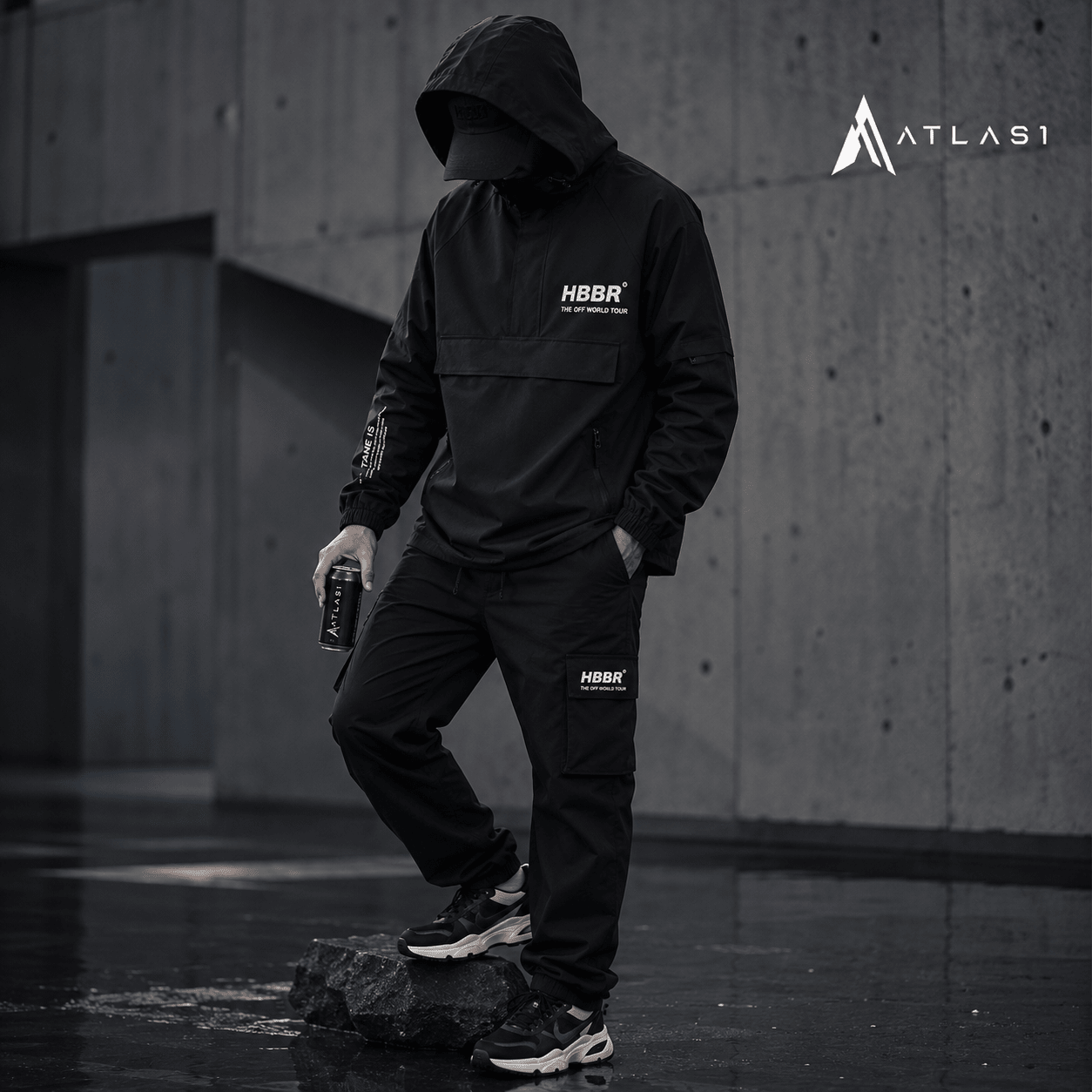Men Streetwear Windbreaker Hip Hop Jacket - ATLAS 1 - Techwear Store