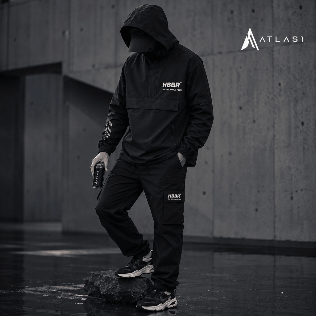 Men Streetwear Windbreaker Hip Hop Jacket - ATLAS 1 - Techwear Store