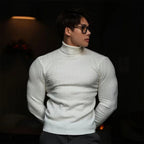 Men Striped Streetwear Turtleneck Sweater - ATLAS 1
