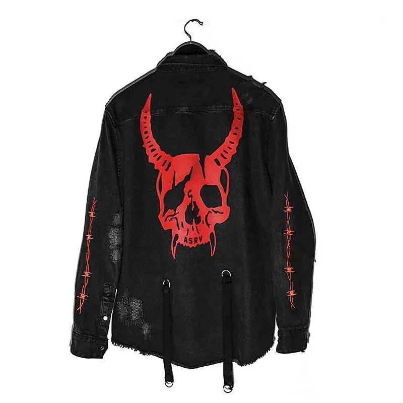 Men Techwear Denim Motorcycle Gym Jacket - ATLAS 1