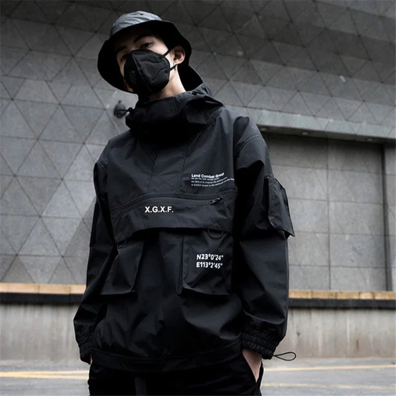 Men Techwear High Street Waterproof Hoodie Jacket - ATLAS 1